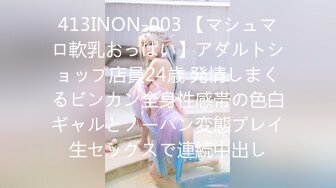 413INON-003 【マシュマロ軟乳おっぱい】アダルトショップ店員24歳 発情しまくるビンカン全身性感帯の色白ギャルとノーパン変態プレイ生セックスで連続中出し