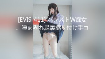 [EVIS-411] パンストW痴女、唾まみれ足裏擦り付け手コキ