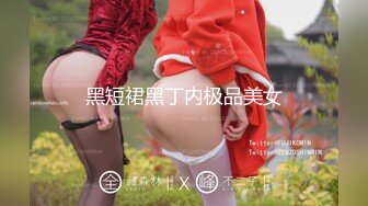 黑短裙黑丁内极品美女